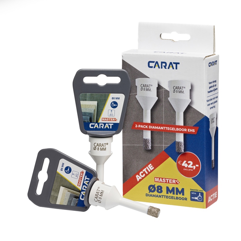 Diamantboor Droog Carat Master - EHS Ø 8X 30MM  M14 2-PACK