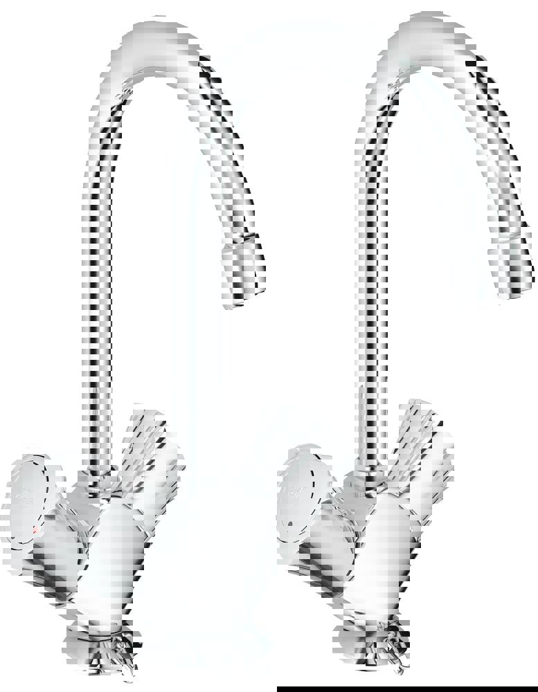 wastafelmengkraan draaibaar chroom grohe