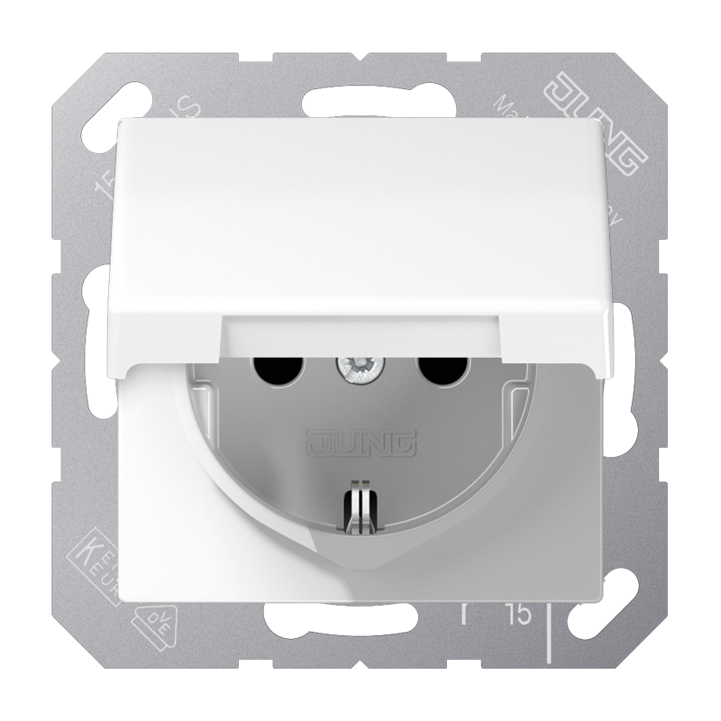 Wandcontactdoos Inbouw Enkel Jung - AS500 AS1520NKLWW ALPINE WIT