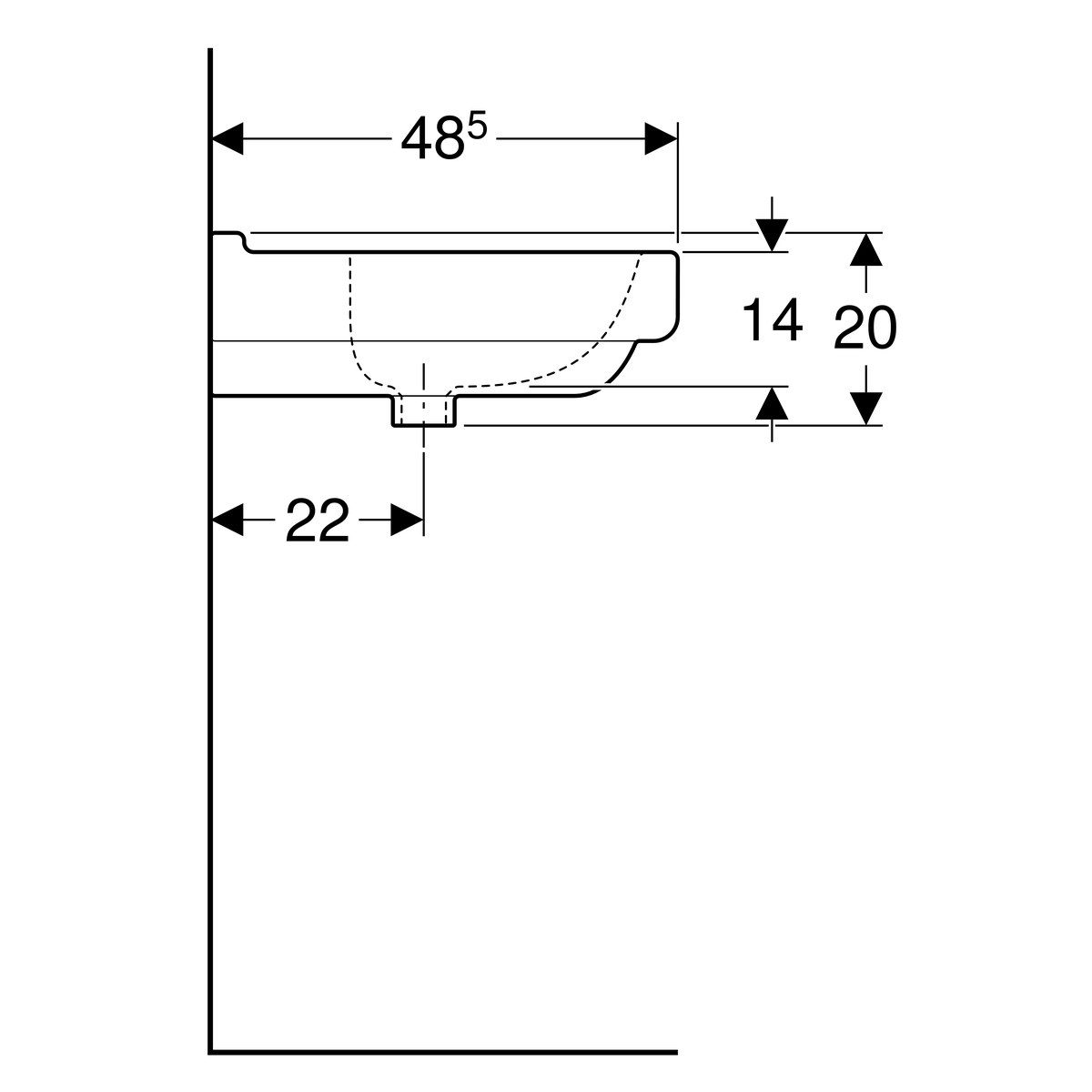 wastafel keramisch geberit