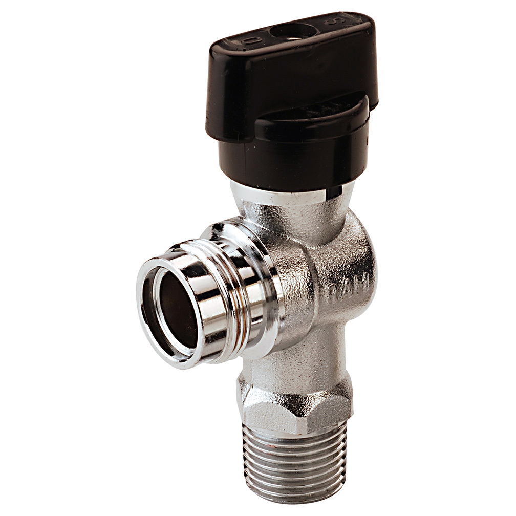 Gaskomfoorkraan Haaks Chroom Raminex - 1/2'' BUITENDRAAD