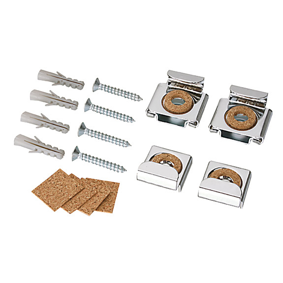 Spiegelklemmen Chroom - SET à 4 STUKS