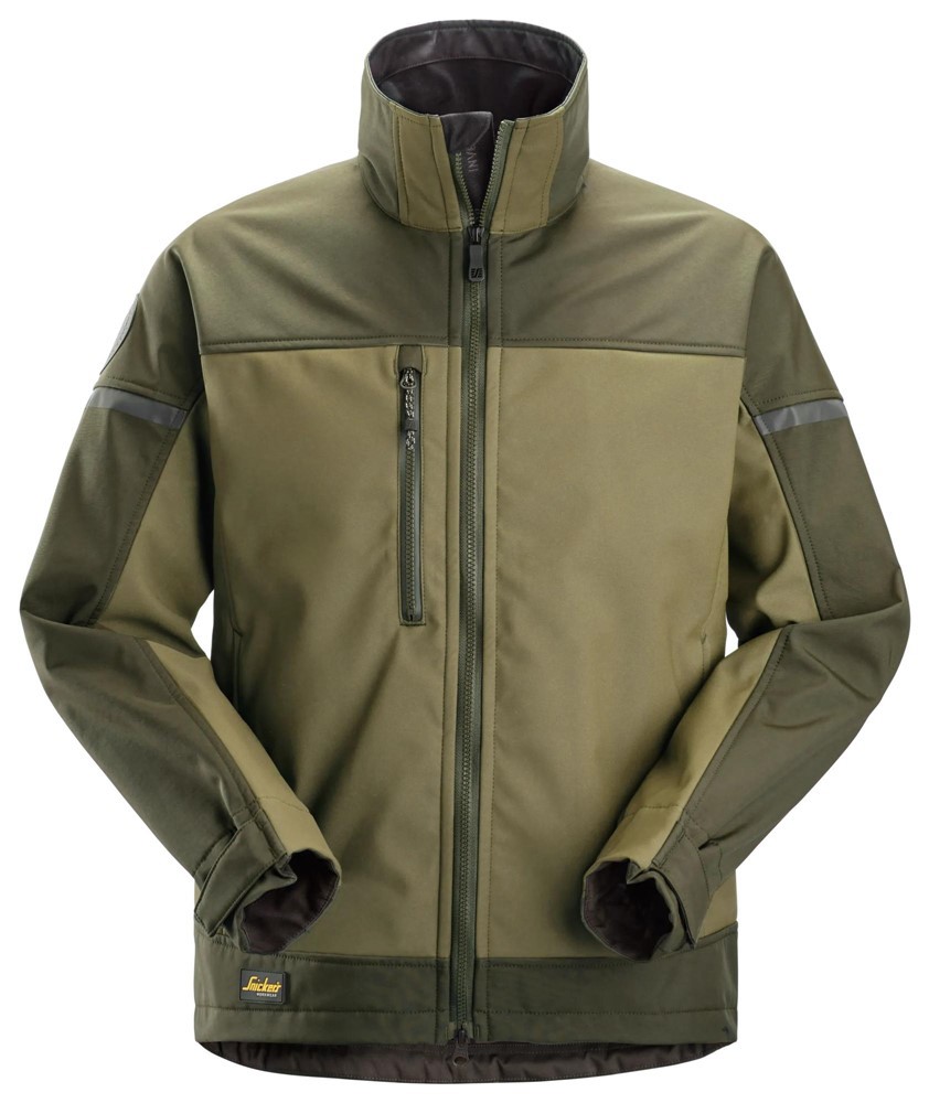 Jack Softshell Allroundwork Snickers - 1216 KHAKI GROEN XXL