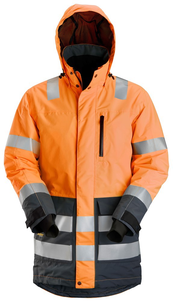 Parka Isolerend Allroundwork Snickers - 1830 ORANJE/STAALGRIJS XXL