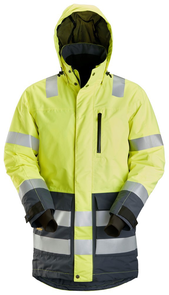 Parka Isolerend Allroundwork Snickers - 1830 GEEL/STAALGRIJS XL