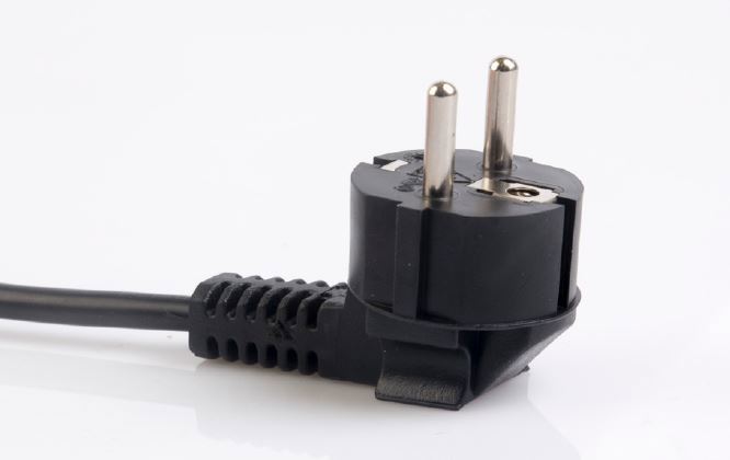 Netsnoer Haaks Zwart - 230V AC 3X0.75MM2 2M