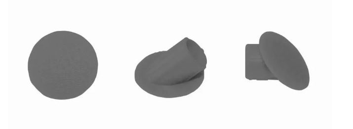 Afdekkappen Lamello - CLAMEX OMBERGRIJS RAL 7022 45°