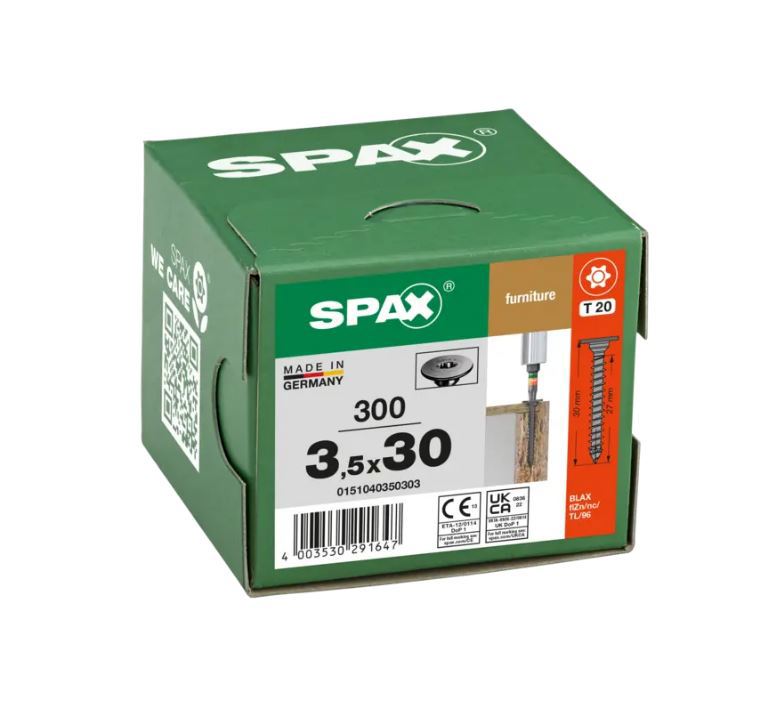 achterwandschroef zwart spax-3