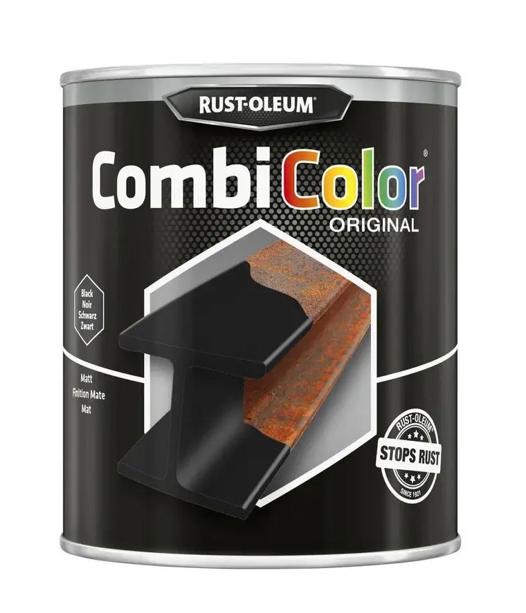 Metaalverf Combicolor Rust-Oleum - 750ML MAT ZWART RAL9005