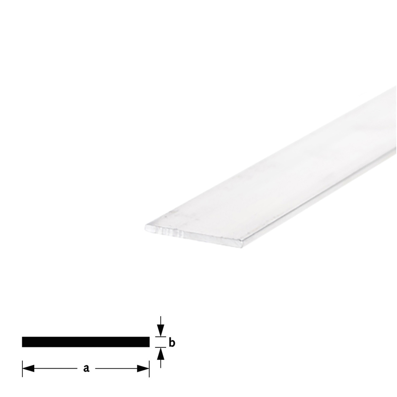 Platprofiel Aluminium Brute - 50X2.0MM 3M