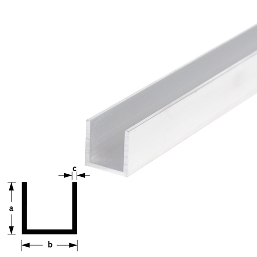 U-profiel aluminium brute