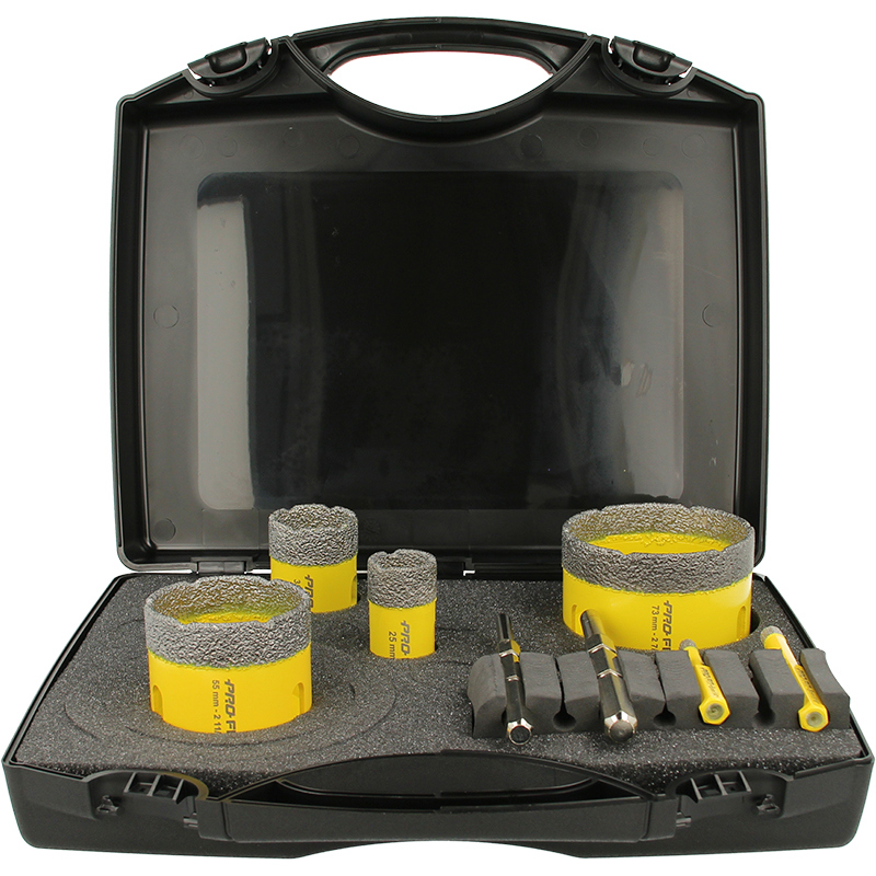 Diamantborenset Diamond Dry Profit - 8-DELIG Ø6-8-25-35-55-73MM