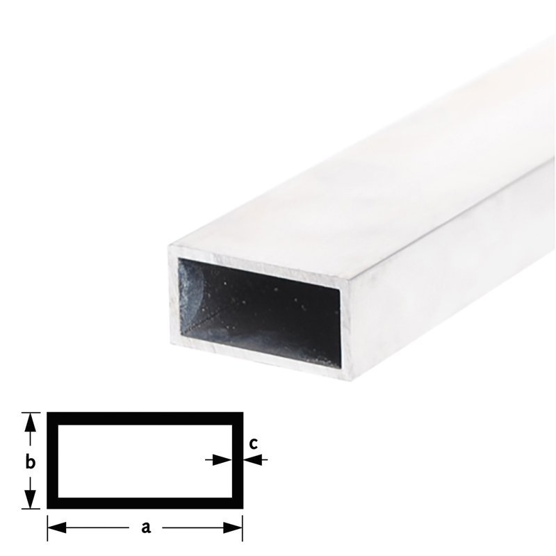 buis rechthoekig aluminium brute