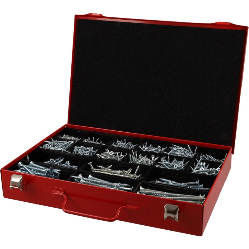 assortimentskoffer metaal rood kelfort-6