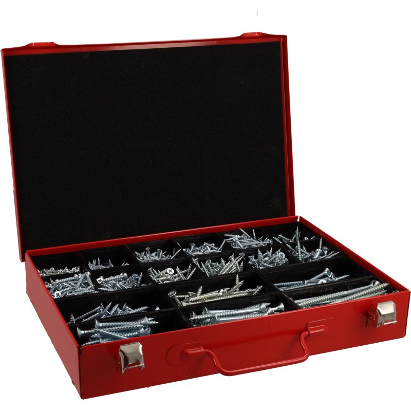 assortimentskoffer metaal rood kelfort-5