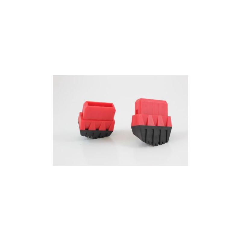 Pootdop Rubber Rood/Zwart Altrex - 509305 SET à 2 STUKS