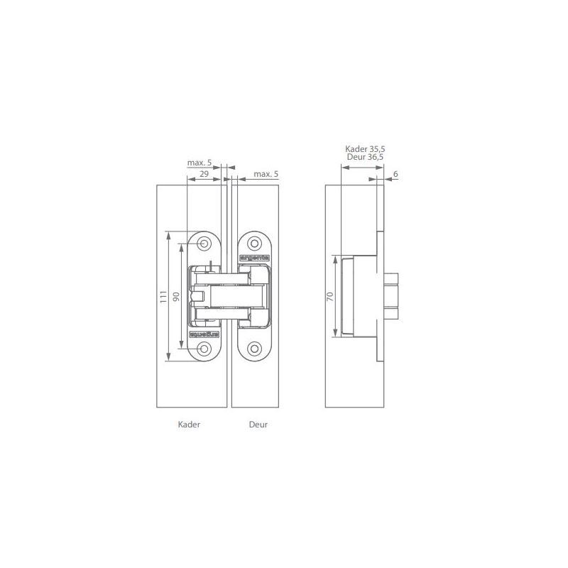 onzichtbaar scharnier mat wit argenta-3