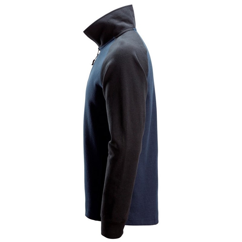 sweatshirt 1/2 zip tweekleurig snickers-3