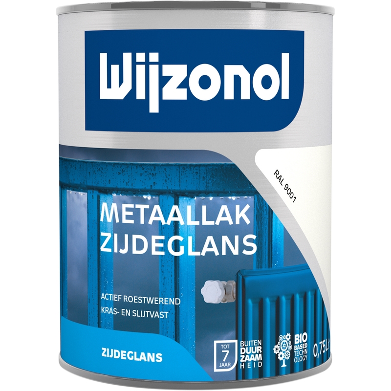 metaallak zijdeglans crème wit