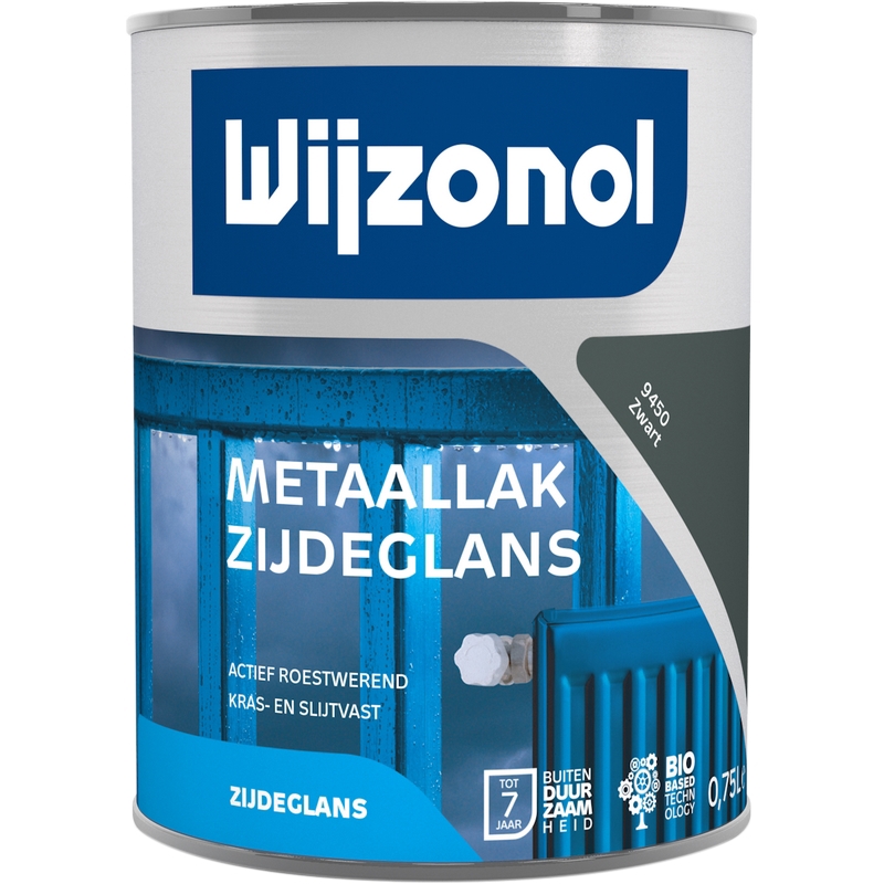 metaallak zijdeglans zwart