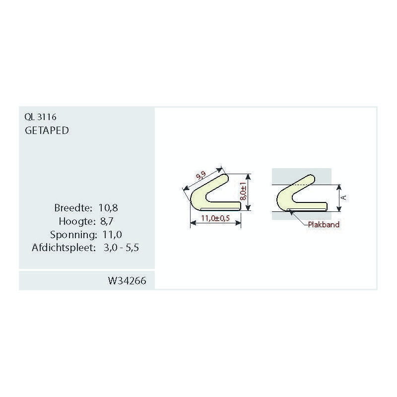 tochtstrip zelfklevend q-lon-4