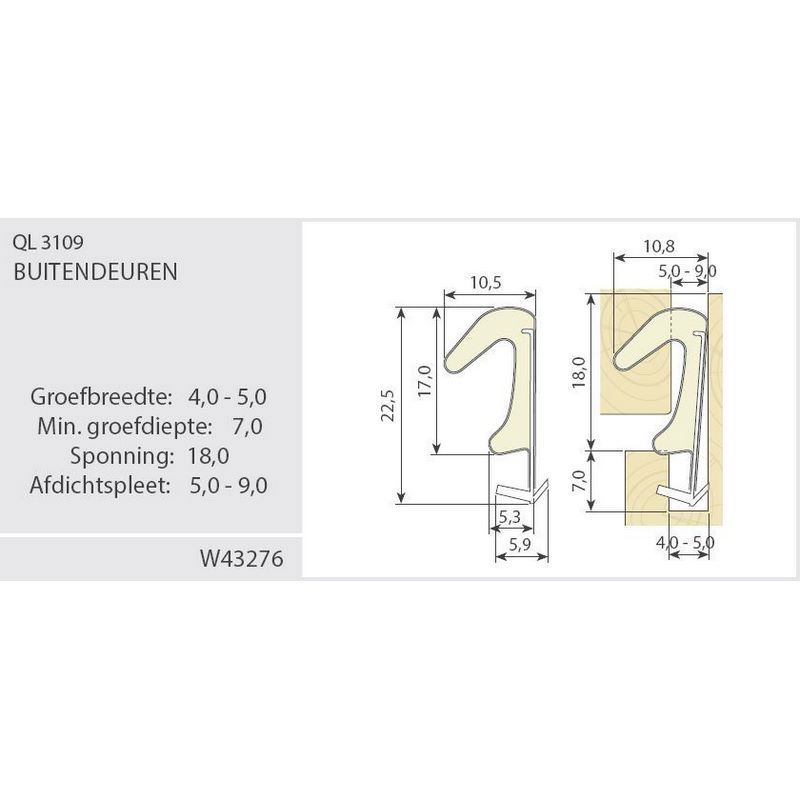 kaderprofiel houten buitendeur q-lon-4