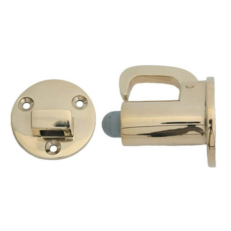 Deurvastzetter Messing Gepolijst - 60MM