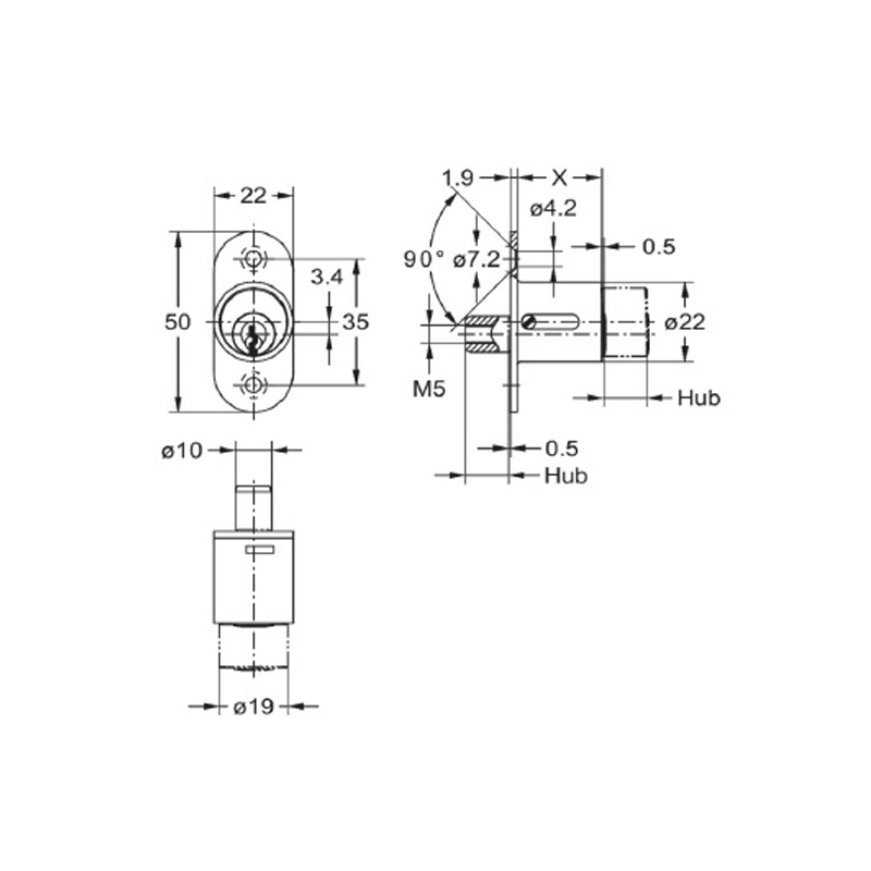schuifdeurmeubelslot vernikkeld junie-3