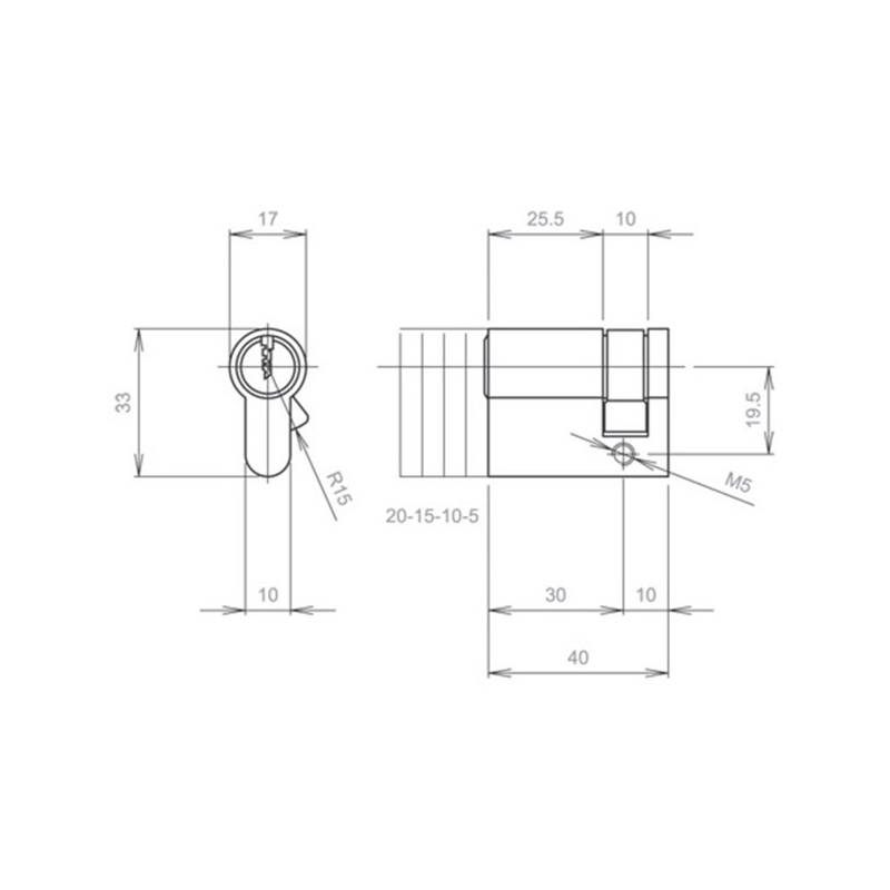 profielcilinder half lips skg**-3