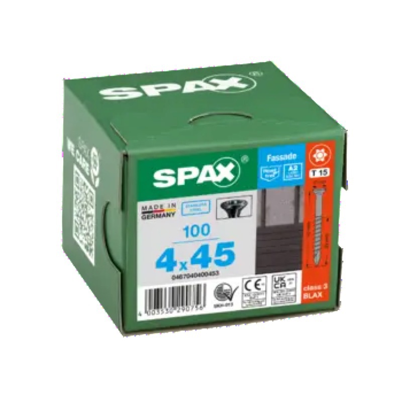 gevelschroef zwart rvs a2 spax-3