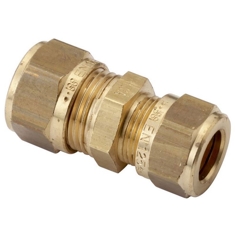 Knel Verloopkoppeling Messing - 12X10MM