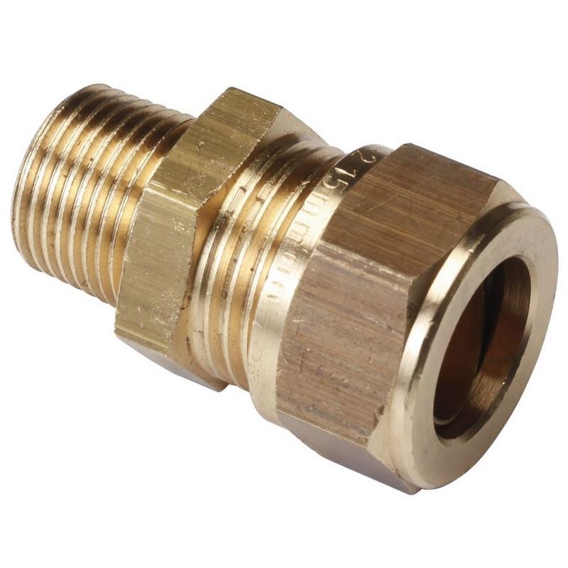 Knel Puntstuk Messing - 3/8'' BU X 15MM