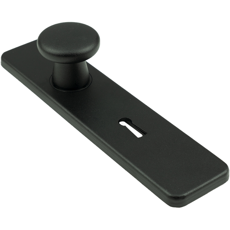 Knopschild Aluminium Mat Zwart Oxloc - SAINT DENIS SL.56MM