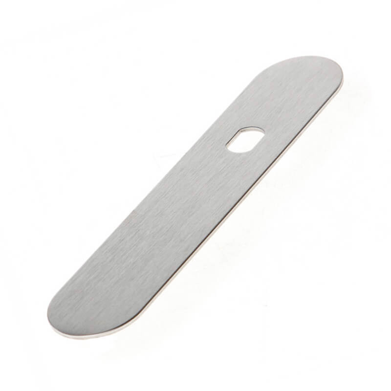 Kortschild Q-Gat Rvs P+E - FL-7211 BLIND VOOR VASTE KNOP