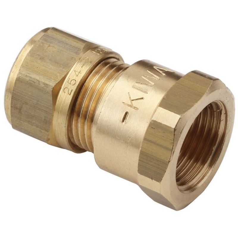 Knel Schroefbus Messing - 3/8'' BI X 12MM