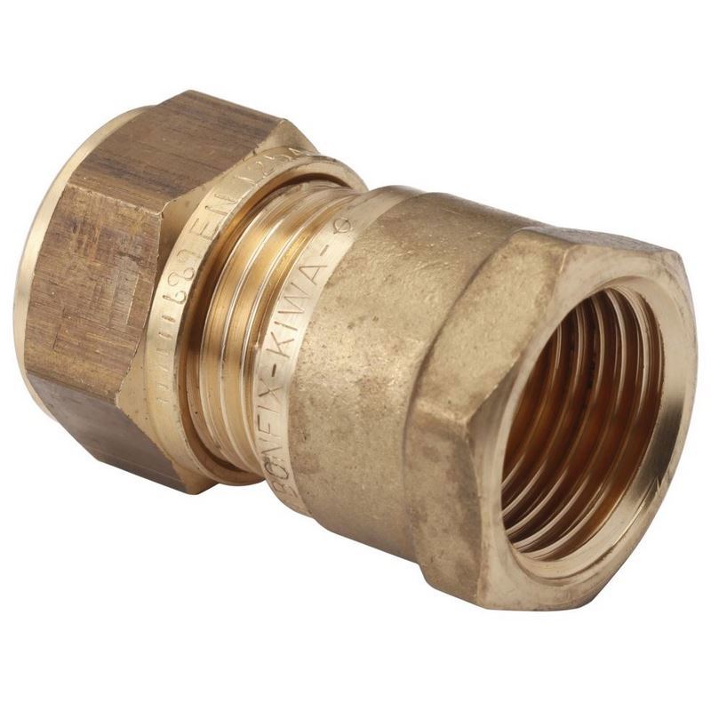 knel schroefbus messing