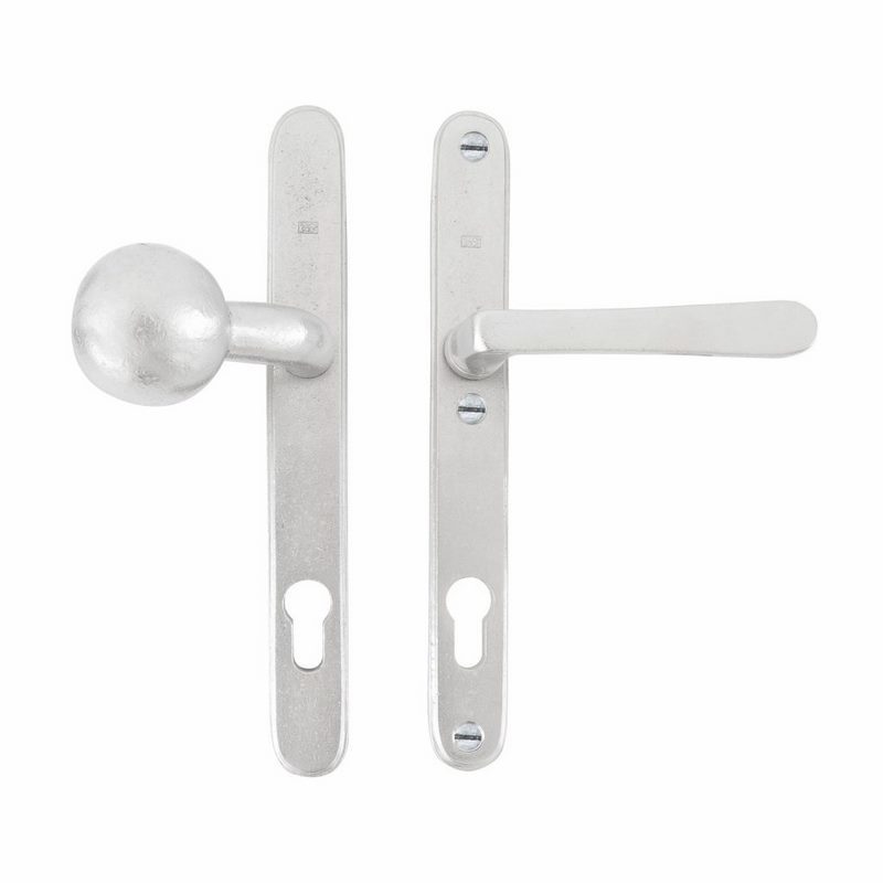 Voordeursmalgarnituur Mat Wit Brons - PURE TOP+PHL PC72MM