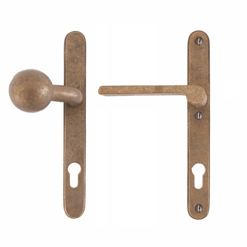 Voordeursmalgarnituur Ruw Brons - PURE TOP+PH1928 LW PC92MM