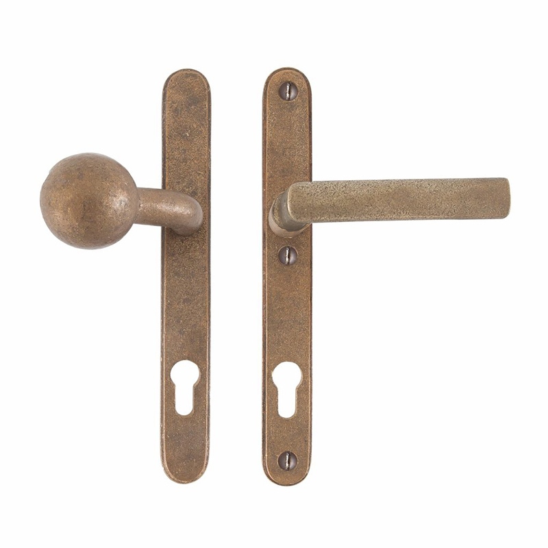 Voordeursmalgarnituur Ruw Brons - PURE TOP+PH1930 PC72MM