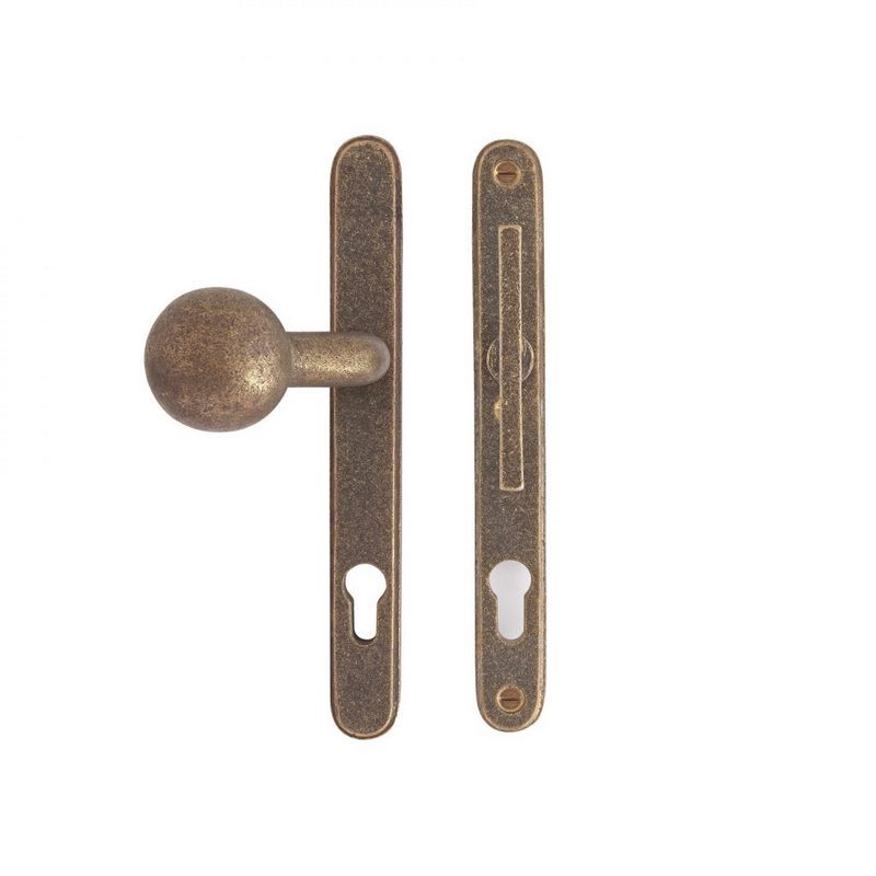 Voordeursmalgarnituur Ruw Brons - PURE TOP+PH2017''T'' PC92MM