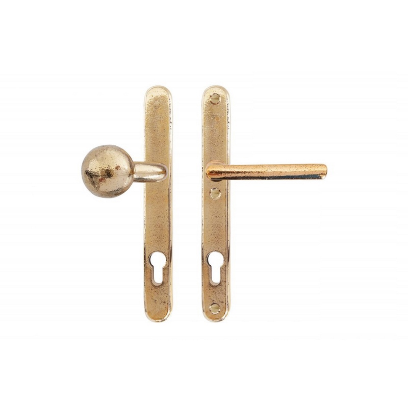 voordeursmalgarnituur ruw bronsgepolijst