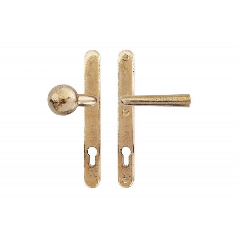 Voordeursmalgarnituur Ruw Bronsgepolijst - PURE TOP+PH1925+ PC72MM