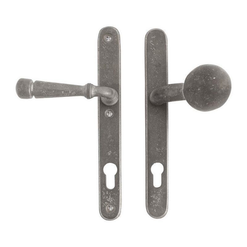 Voordeursmalgarnituur Ruw Metaal - PURE TOP+PH1830 PC72MM