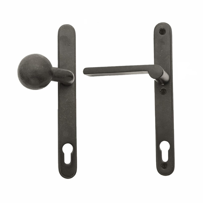 Voordeursmalgarnituur Veroud.IJzer Zwart - PURE TOP+PH1928 LW PC92MM