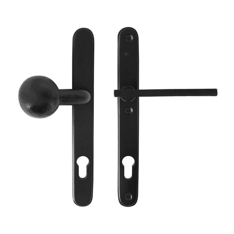 Voordeursmalgarnituur Veroud.IJzer Zwart - PURE TOP+PH2017 PC72MM