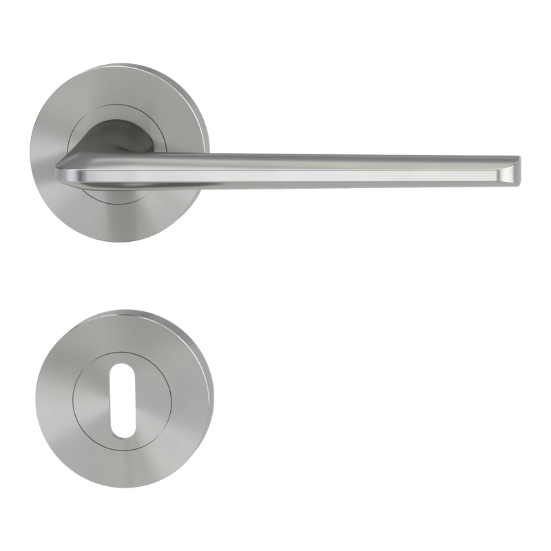 deurkrukgarnituur fluweelgrijs griffwerk