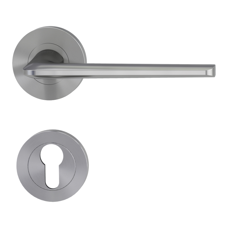 deurkrukgarnituur fluweelgrijs griffwerk