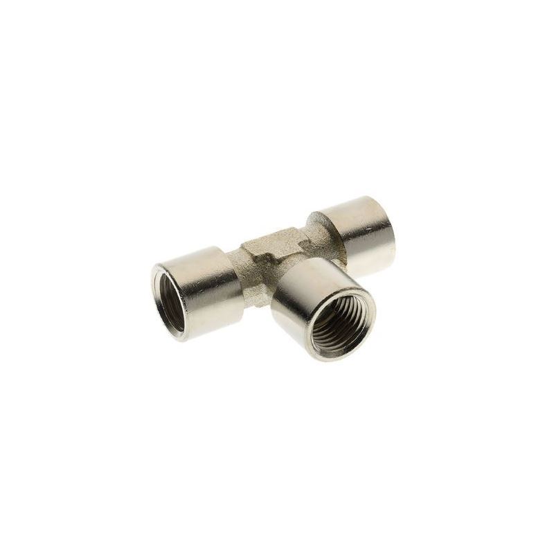 T-Sok Messing Vernikkeld - 3/8'' BI X 3/8'' BI X 3/8'' BI