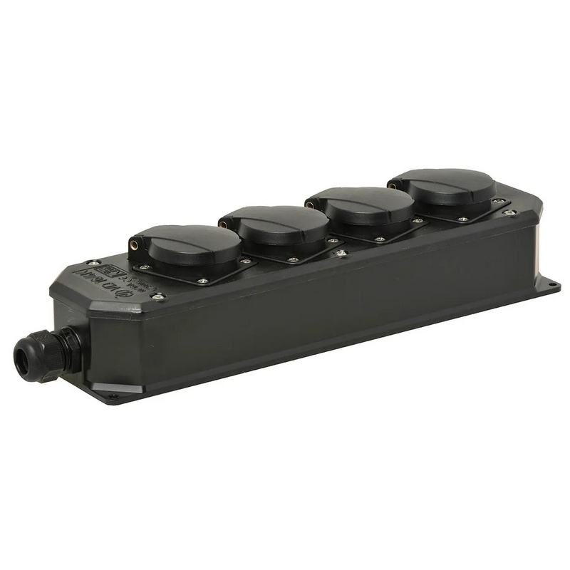 verdeelblok nylon 4-voudig zonder kabel