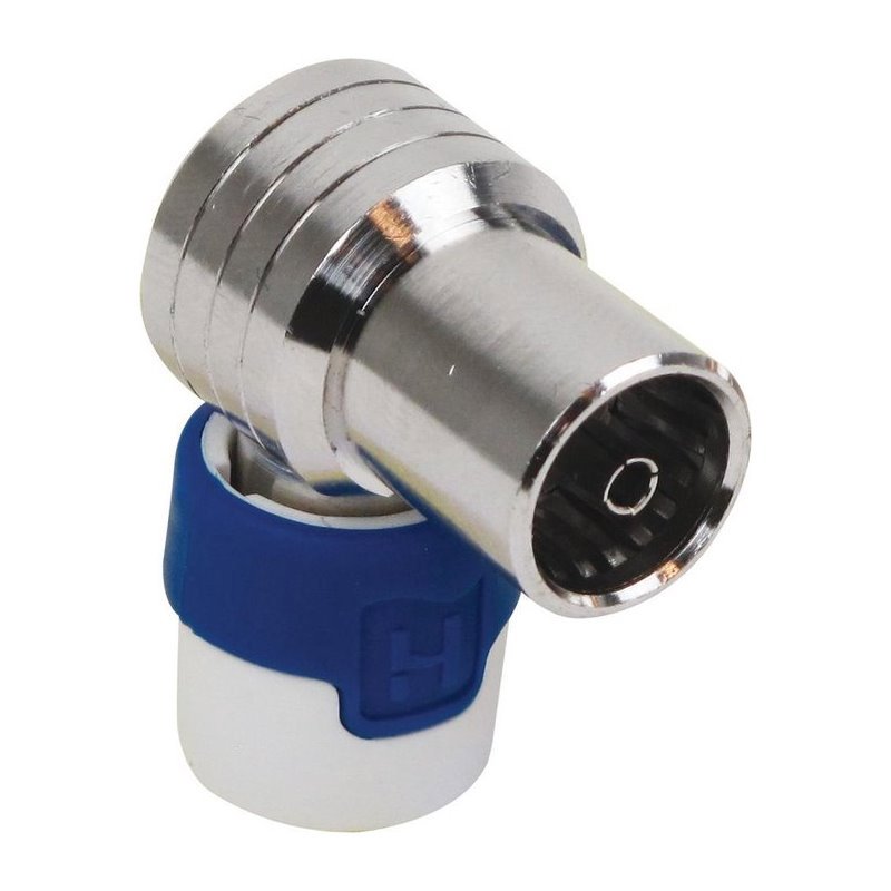 Stekker Haaks Coax Hirschmann - KOKWI 5 FEMALE WIT 4G